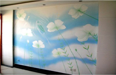 雷波画墙绘怎么画好白云的蓬松感？