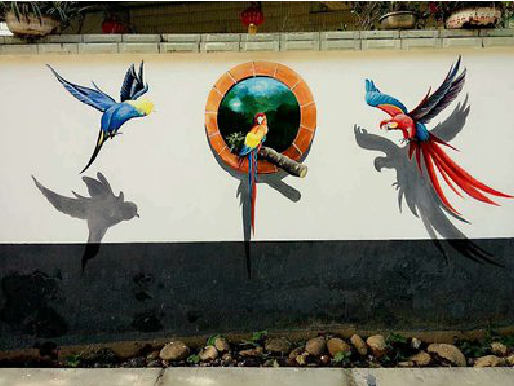 雷波视觉错位-3D墙绘设计