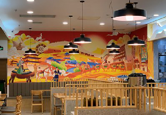 雷波商业空间彩绘介绍。